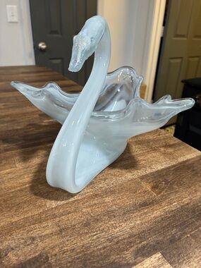 MCM Vintage Glass Swan